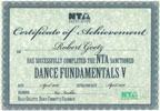 NTA Dance Fundamentals V Certificate