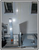 Shelter separation wall restroom and seating