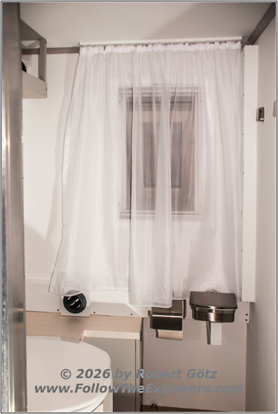 Shelter restroom curtain Shelter restroom curtain