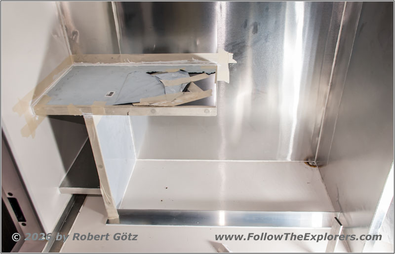 Shelter bathroom greywater mount