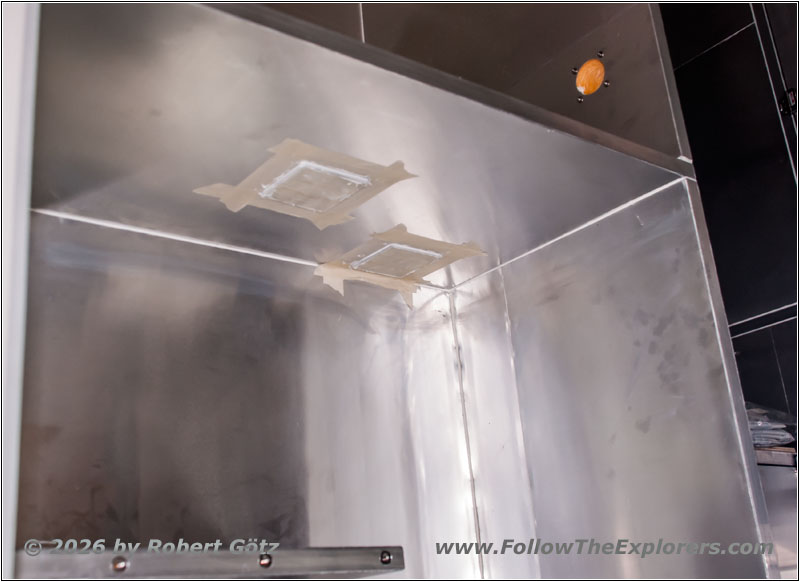 Shelter bathroom sink and tap mount