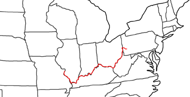 Map of George Rogers Clark Trail