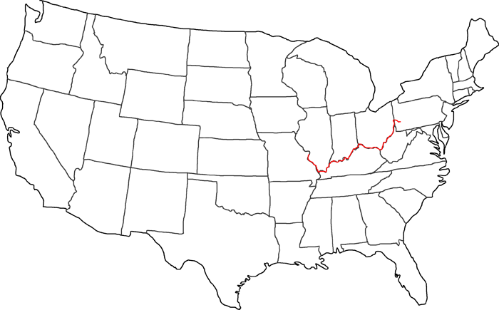 Map of George Rogers Clark Trail