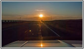 Sonnenuntergang, Highway 51, South Dakota