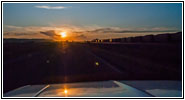Sonnenuntergang, Highway 51, South Dakota