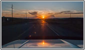 Sonnenuntergang, Highway 51, South Dakota