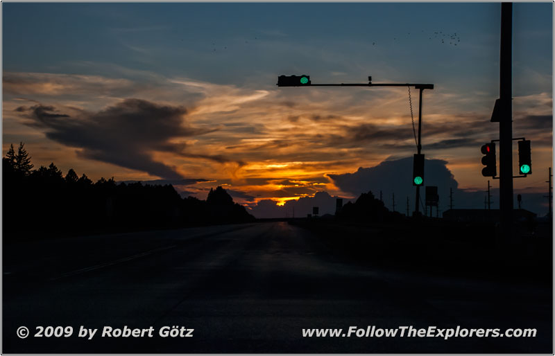 Sonnenuntergang, Highway 51/E 2nd St, Gillette, South Dakota