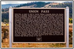 Highway 26/287, Historical Marker Union Pass, Wyoming