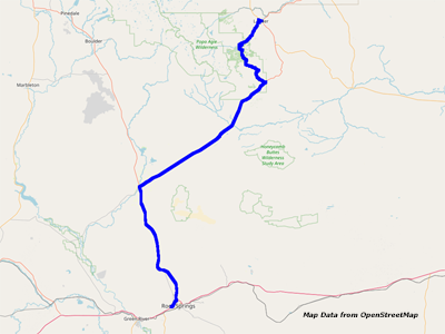 Karte Lander nach Rock Springs