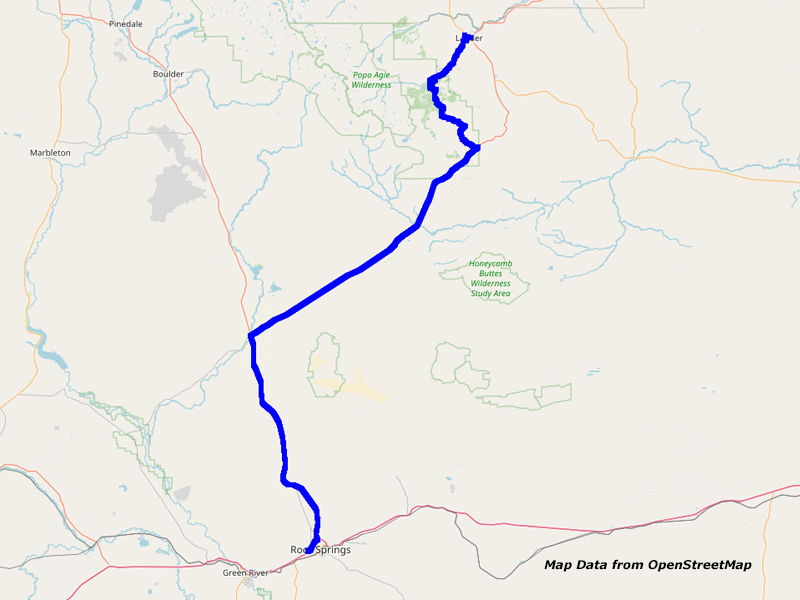Karte Lander nach Rock Springs Karte Lander nach Rock Springs