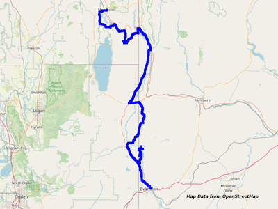 Map Evanston to Montpelier