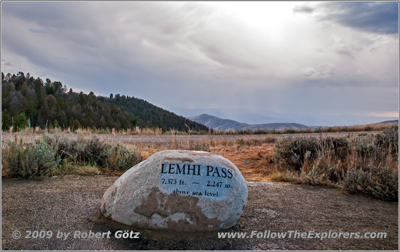 Lemhi Pass, Staatsgrenze Idaho & Montana