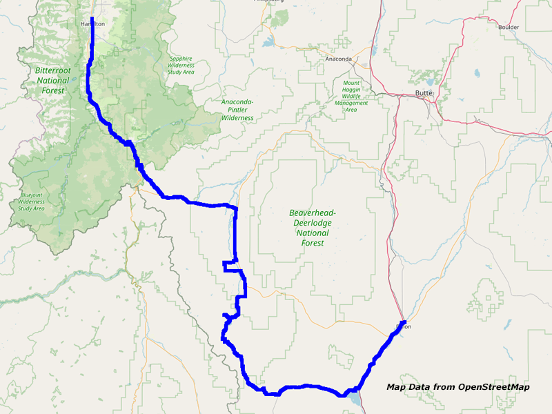 Map Dillon to Hamilton Map Dillon to Hamilton