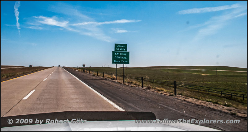 Interstate 90, Central Time Zone, South Dakota