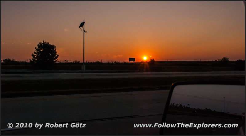 Sonnenuntergang Interstate 270, Ohio Sonnenuntergang Interstate 270, Ohio