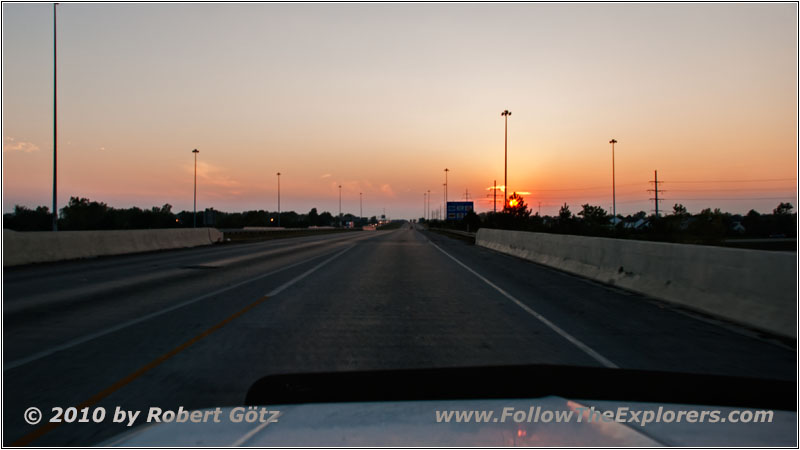 Sonnenuntergang Interstate 270, Ohio Sonnenuntergang Interstate 270, Ohio