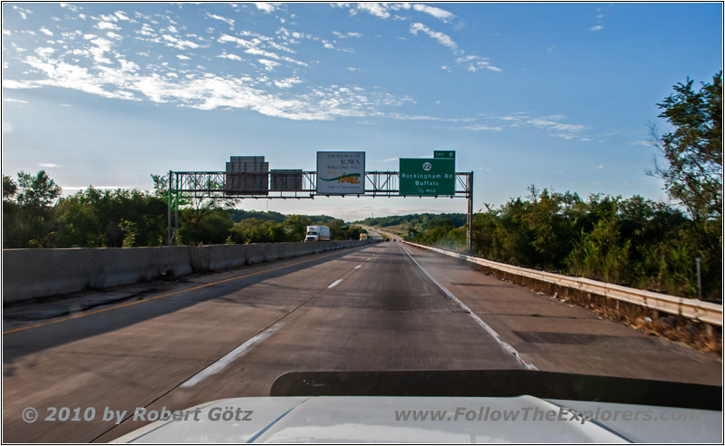 Interstate 280, Staatsgrenze Illinois & Iowa