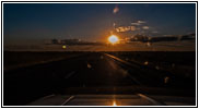 Sonnenuntergang Interstate 90, South Dakota