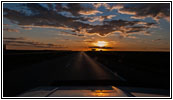 Sonnenuntergang Interstate 90, South Dakota
