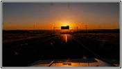 Sonnenuntergang Interstate 90, Montana