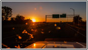 Sonnenuntergang Interstate 90, Montana