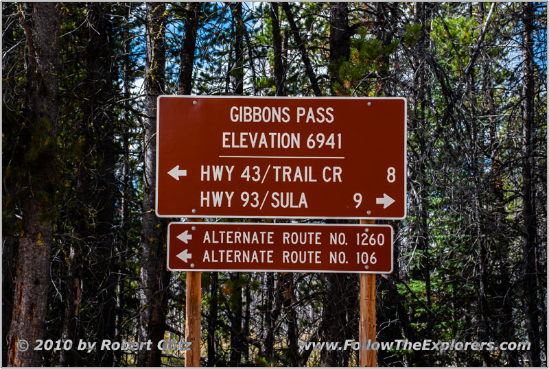 FR106/Bitterroot-Big Hole Rd, Gibbons Pass, MT