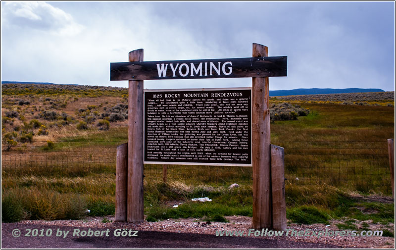 Highway 414, Gedenktafel Rendezvous Site, Wyoming