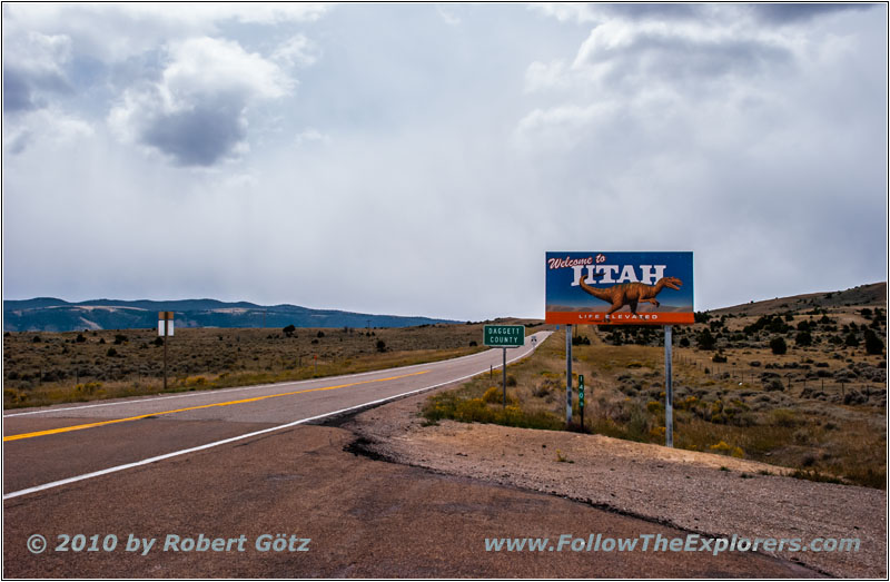 Highway 414 und 43, Staatsgrenze Wyoming & Utah