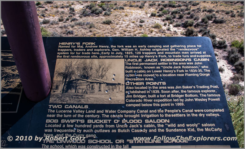 Gedenktafel Henrys Fork Rendezvous Site, Wyoming