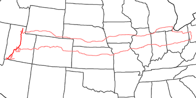 Map of third Jedediah Smith Trail