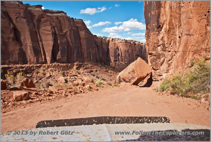 Moab Long Canyon Fallen Rock