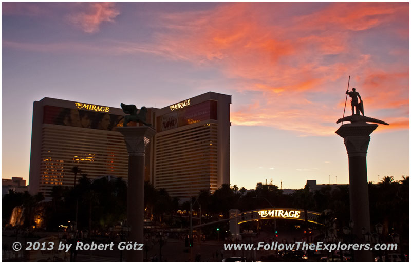 Las Vegas Mirage Sonnenuntergang
