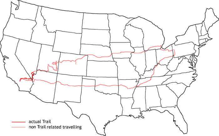 Map of fifth Jedediah Smith Trail