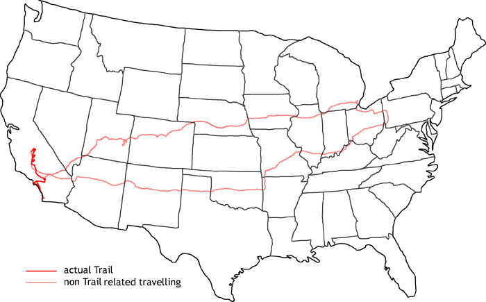 Map of sixth Jedediah Smith Trail