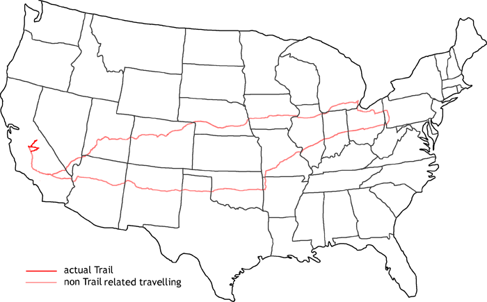 Map of seventh Jedediah Smith Trail