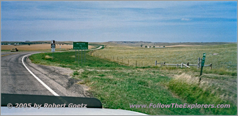 Highway 1804, Staatsgrenze South Dakota & North Dakota