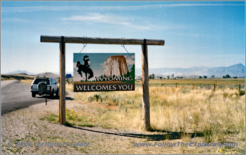 Highway 72, Staatsgrenze Montana & Wyoming
