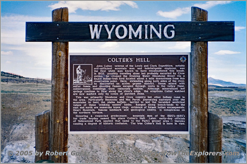 Historical Marker Colter’s_Hell, WY
