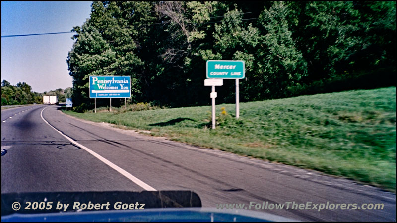 Interstate 80, Staatsgrenze Ohio & Pennsylvania