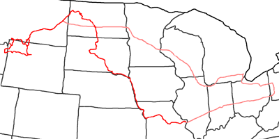 Map of John Colter Trail