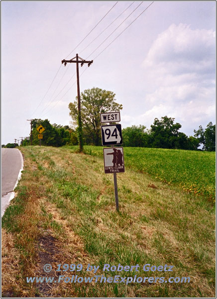 Highway 94, Lewis & Clark Schild, Missouri