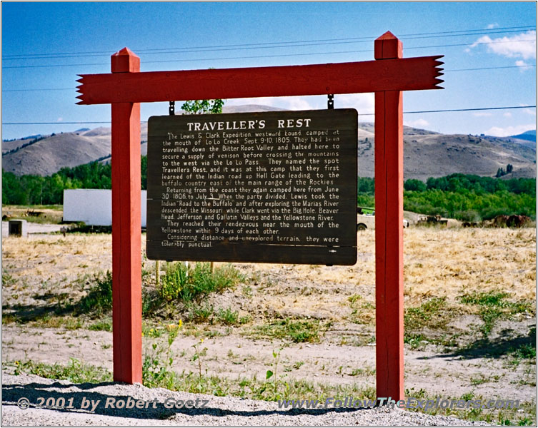 Marker Traveller’s Rest, Lolo, MT