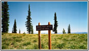 Schild Indian Post Office, Lolo Motorway, FR500, Idaho