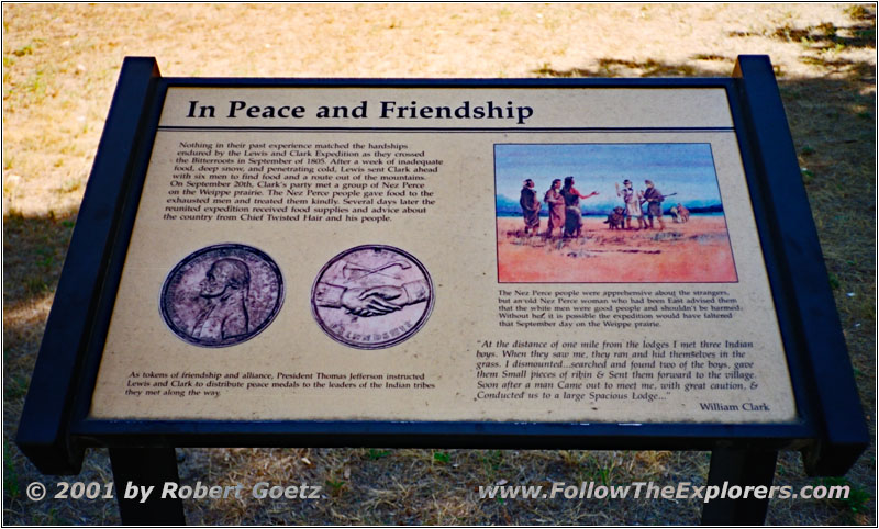 Marker Peace Medal, Canoe Camp, ID