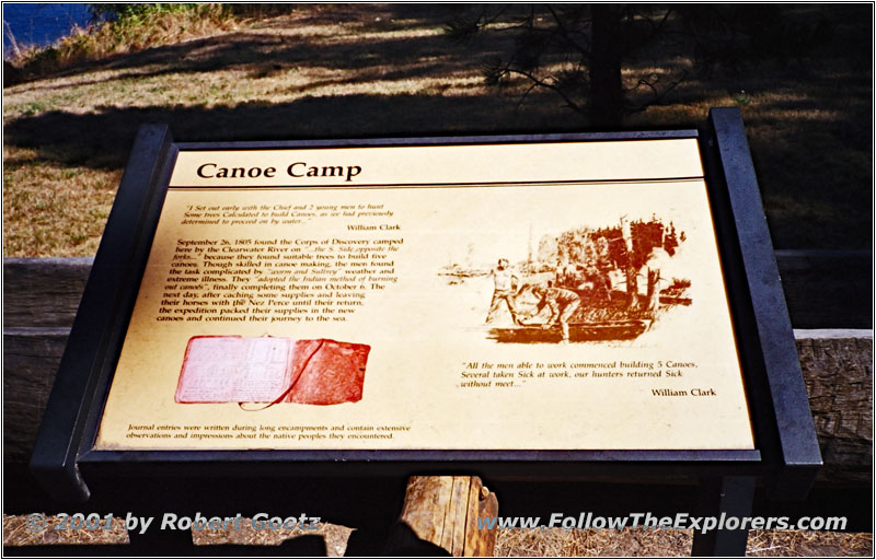 Gedenktafel Lewis & Clark Canoe Camp, Idaho