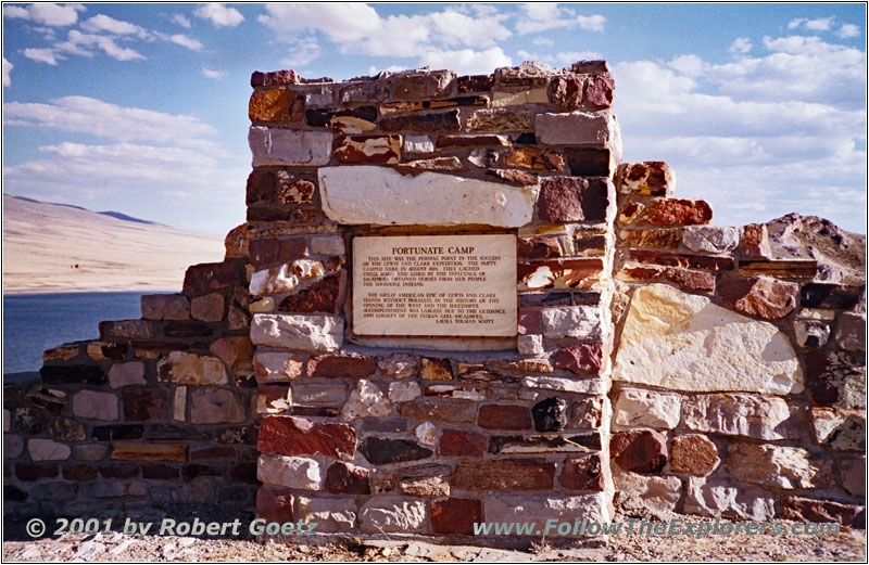 Historical Marker Fortunate Camp, MT