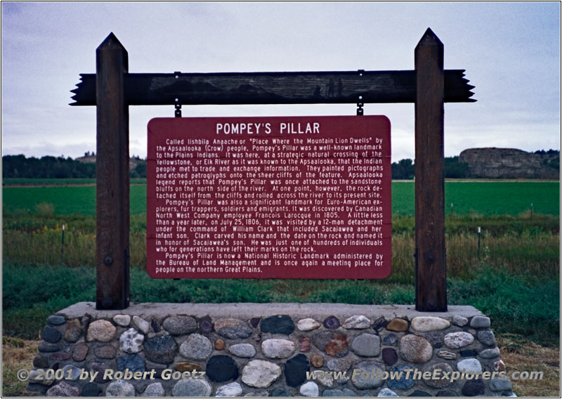 Historical Marker Pompey’s Pillar, MT