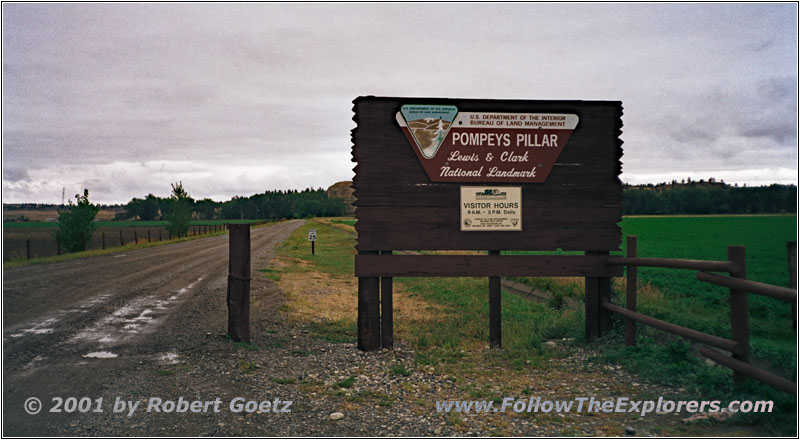 Schild Pompey’s Pillar, Montana