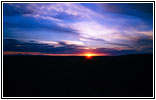 Sonnenuntergang Backroad, Montana