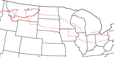 Karte Lewis and Clark Trail zurück